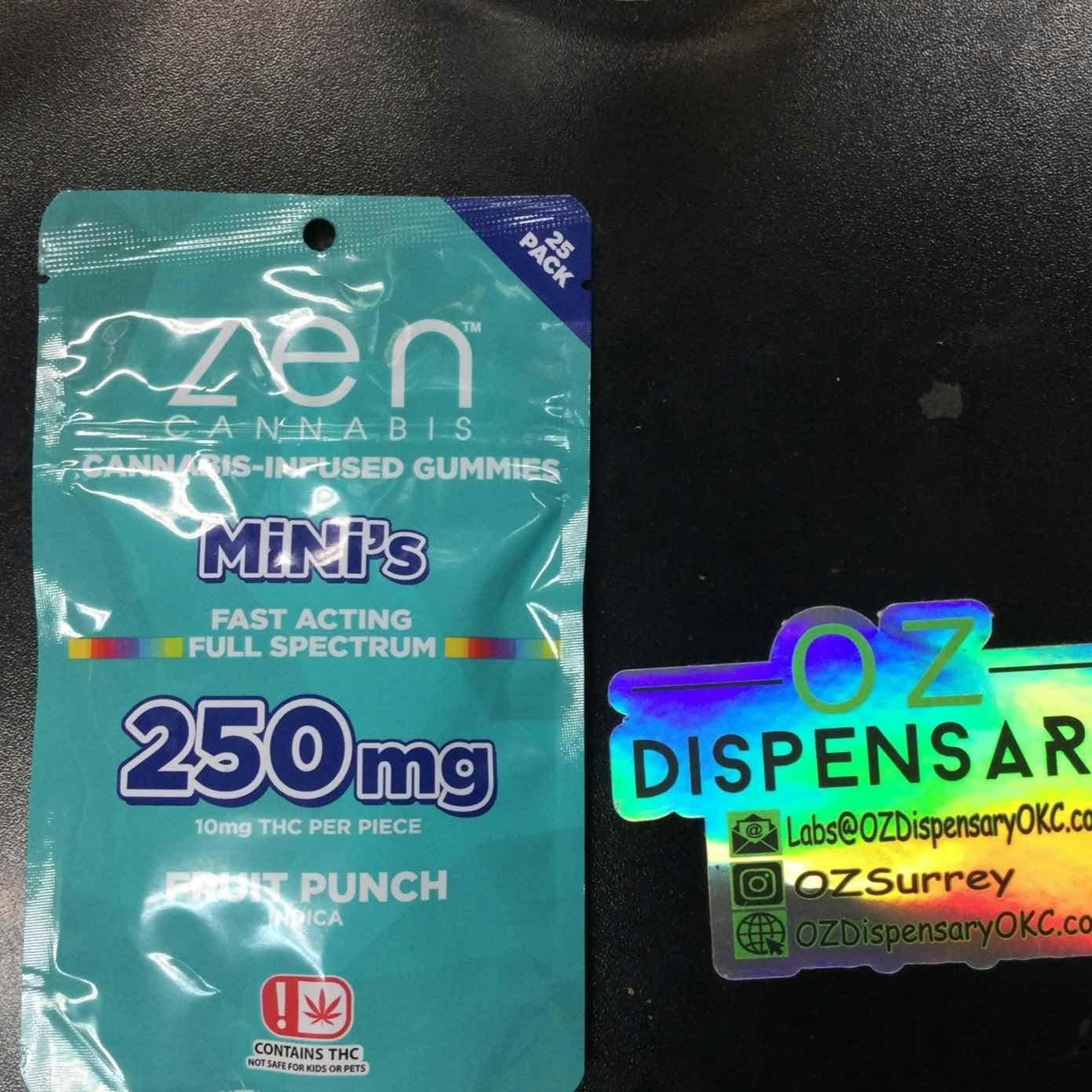 ZEN I Indica Mini Fruit Punch | 250mg Single Gummy