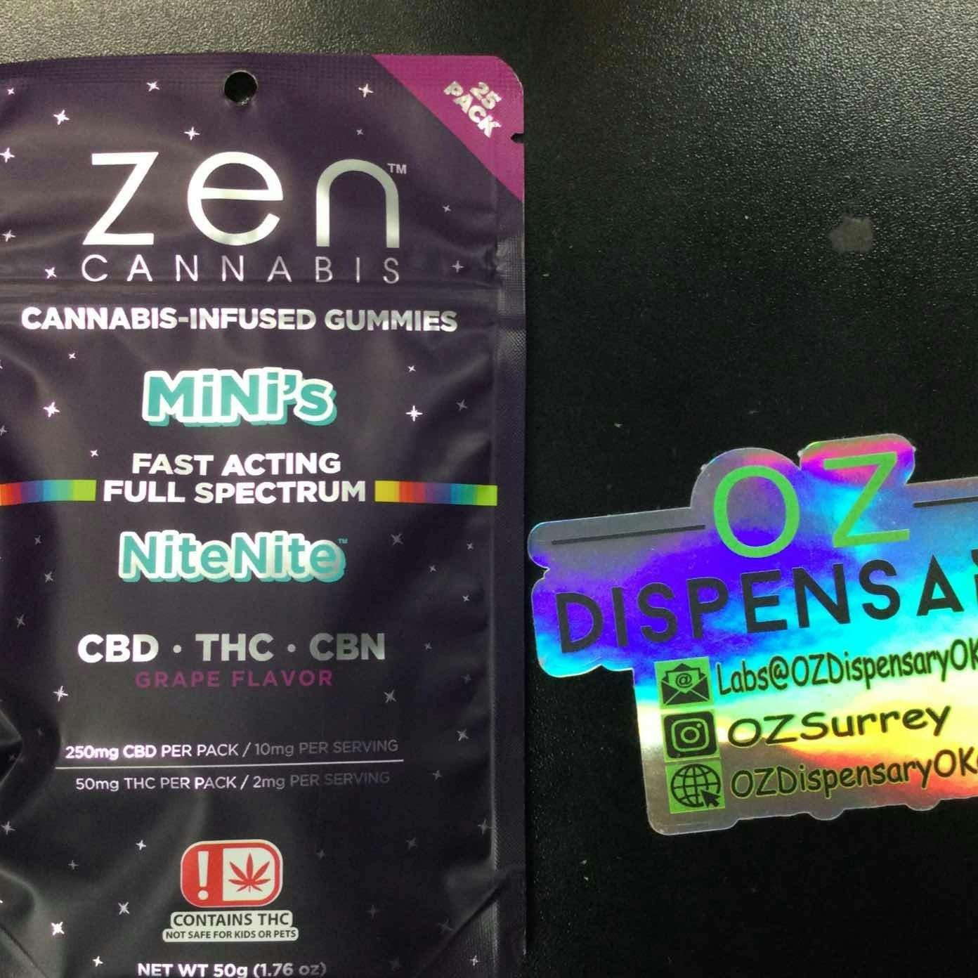 ZEN - Indica Mini NiteNite Grape - 250mgCBD : 50mgTHC : >50mgCBN : 50mgMelatonin