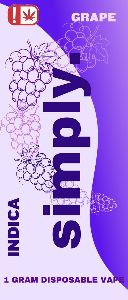 Simply Infused | Grape Vape 1gr Disposable | Indica