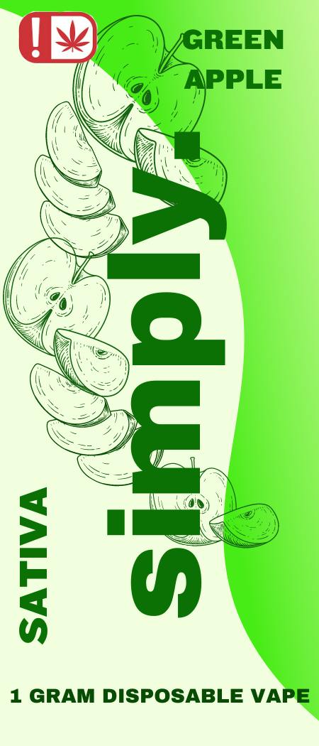 Simply Infused | Green Apple | 1gr Disposable