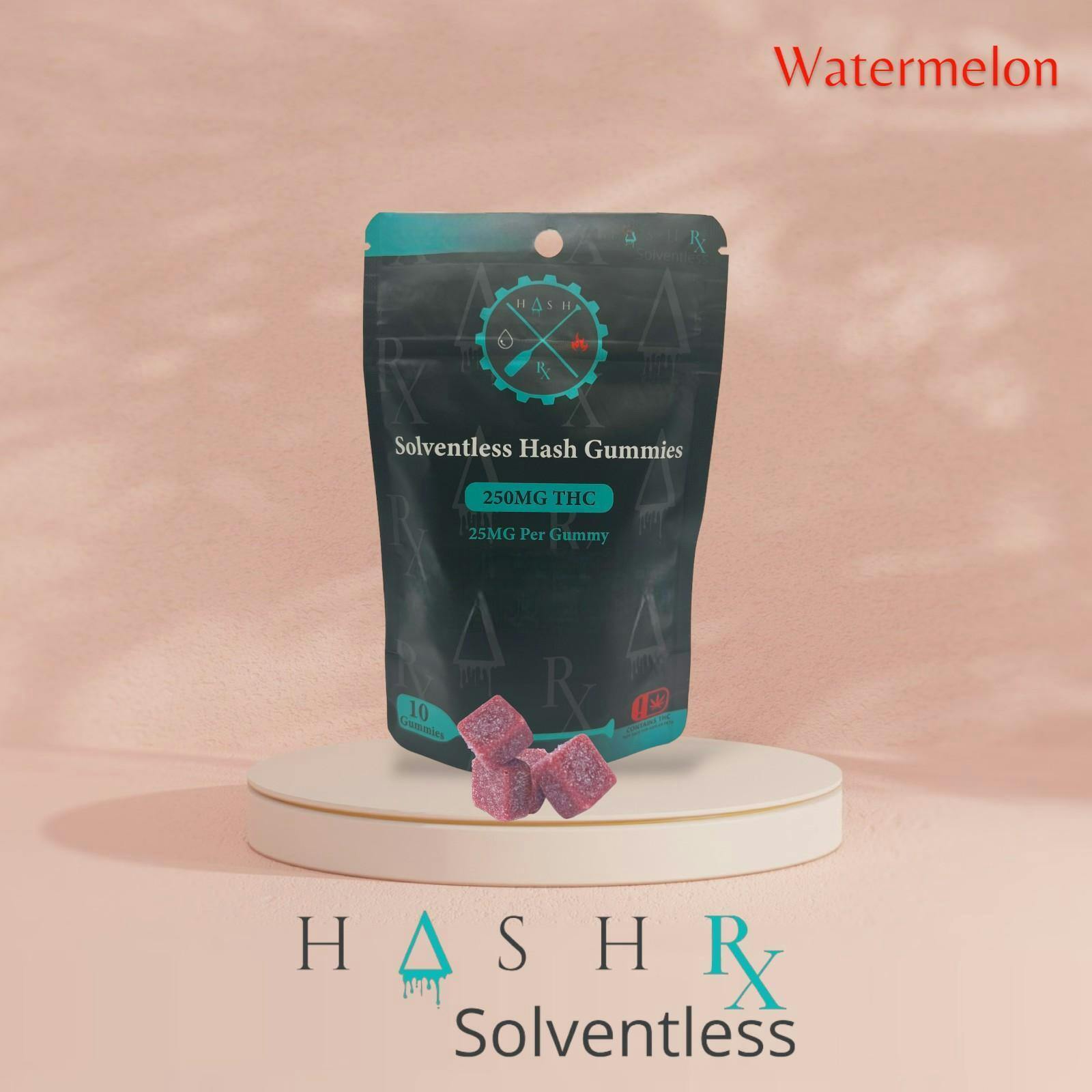 Hash RX - Watermelon Solventless Hash Gummies 250mg