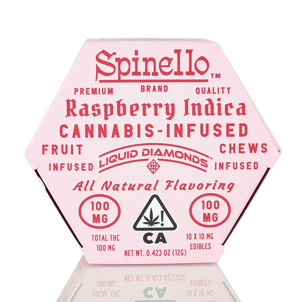 Raspberry Indica 100mg THC Liquid Diamonds - Spinello