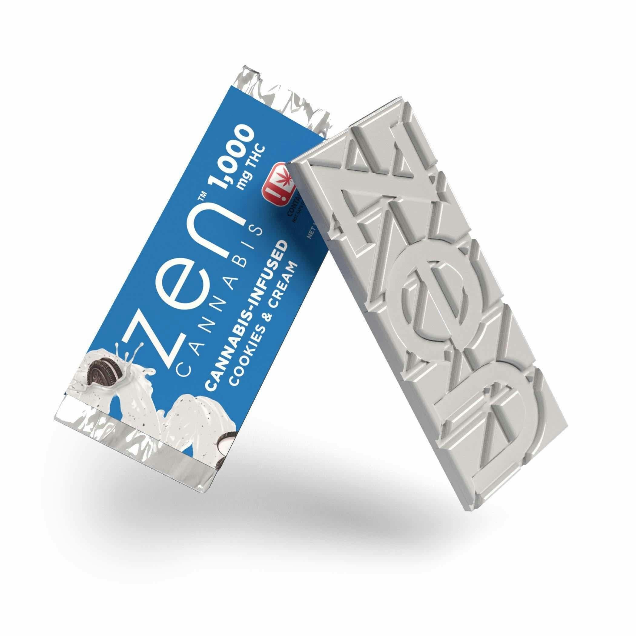 Zen - Cookies N Cream Chocolate bar - 1000mg