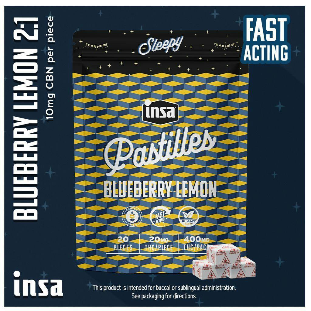 INSA Blueberry Lemon Diamond Infused Ratioed Pastilles 20mg ea | 20-Pack