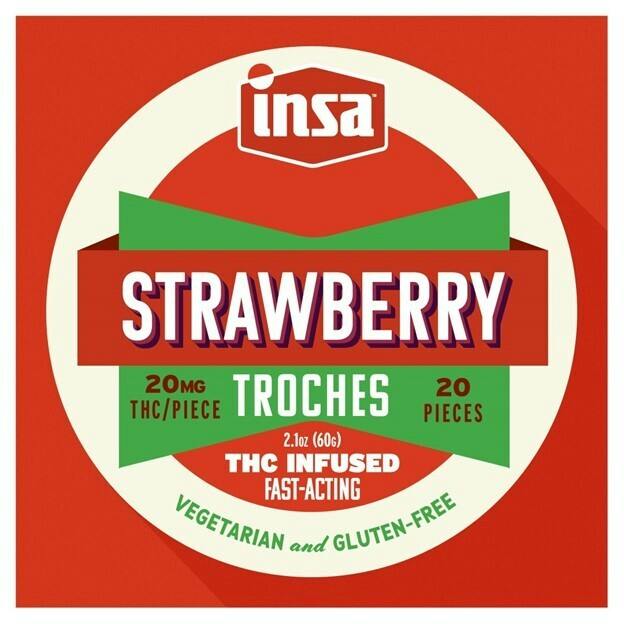 INSA Strawberry RSO Troches 20mg ea | 20-Pack