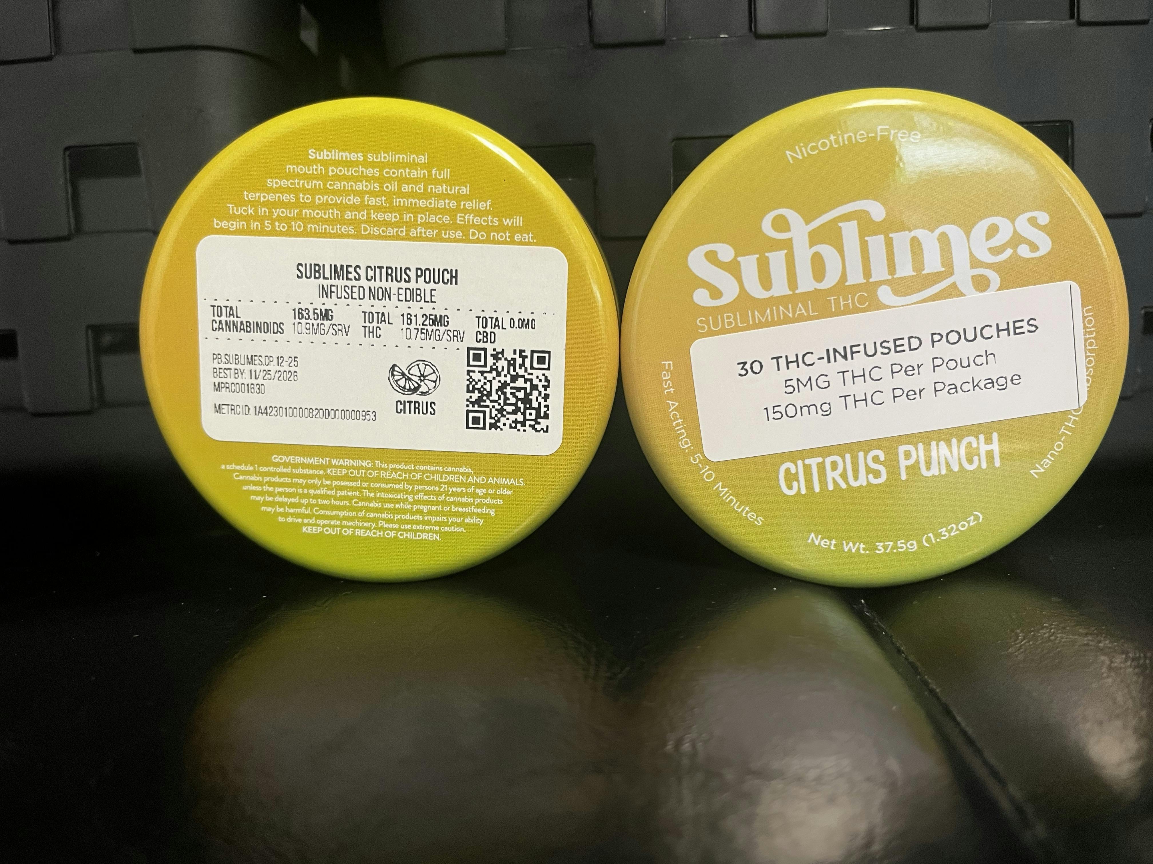 Sublimes | Citrus Punch | 150mg | 12-25