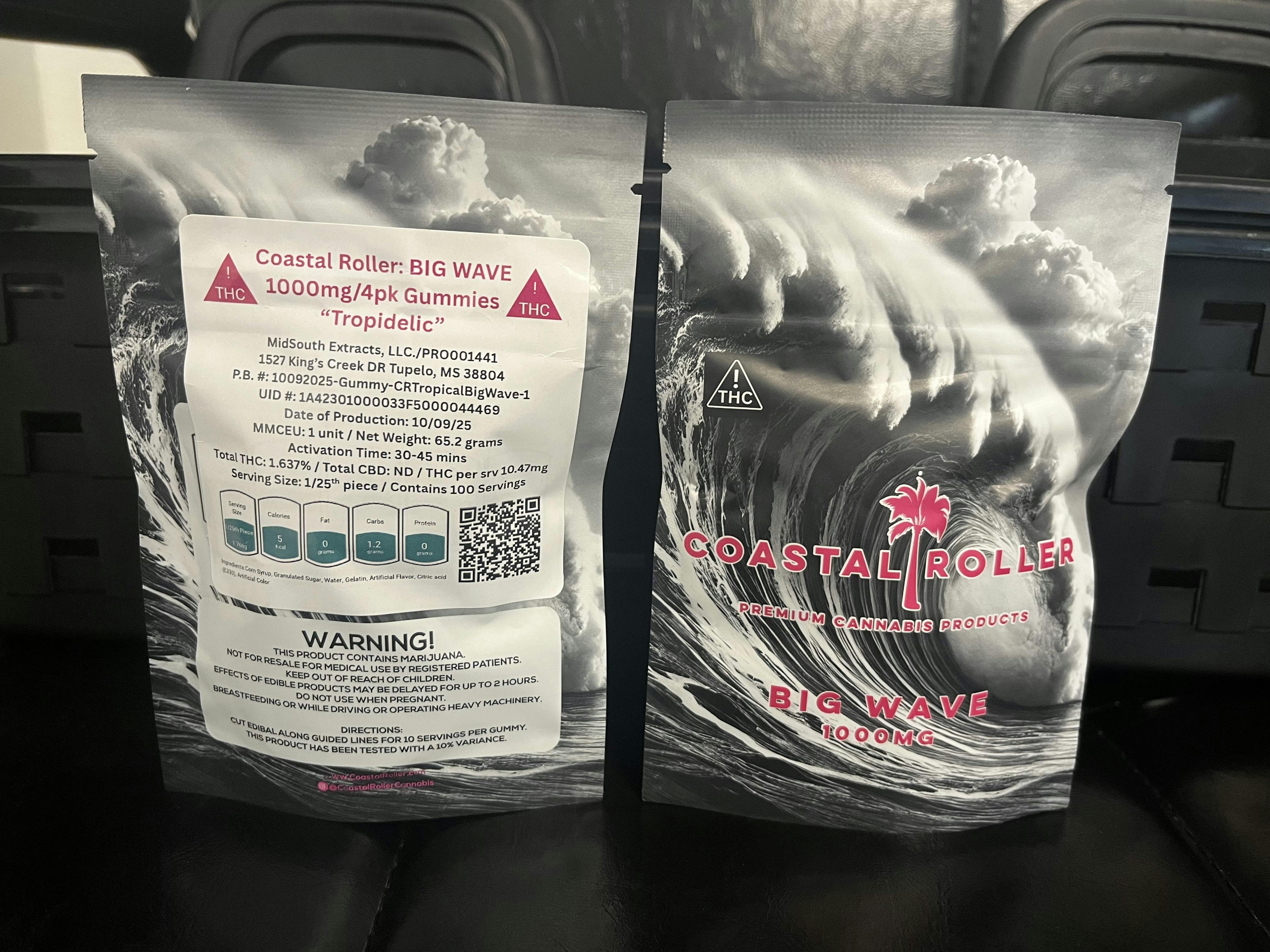 Gummies - CR Big Wave - 1000mg/4pk - Tropidelic - 4469
