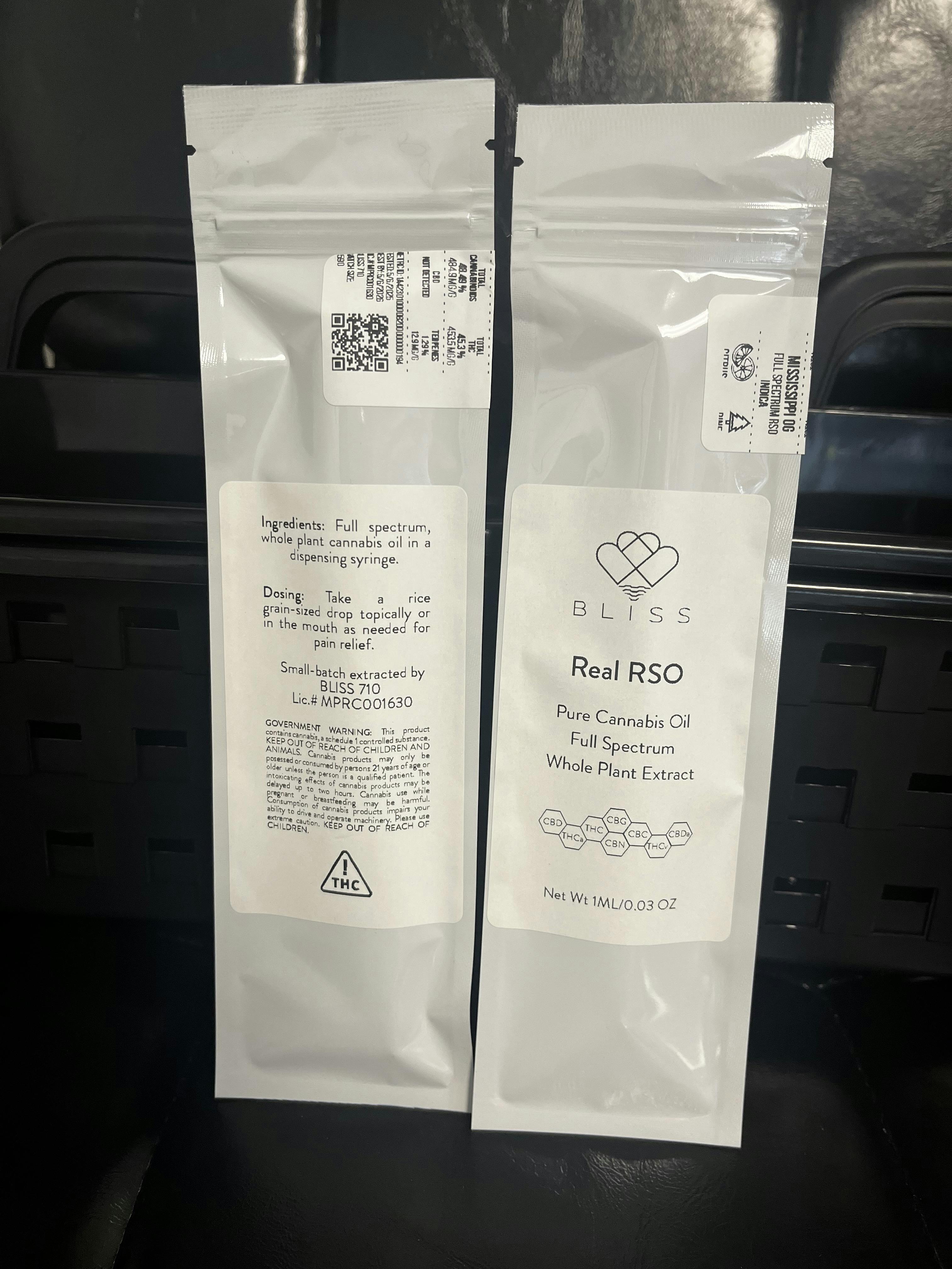 Bliss 710 | RSO | Indica | MS OG