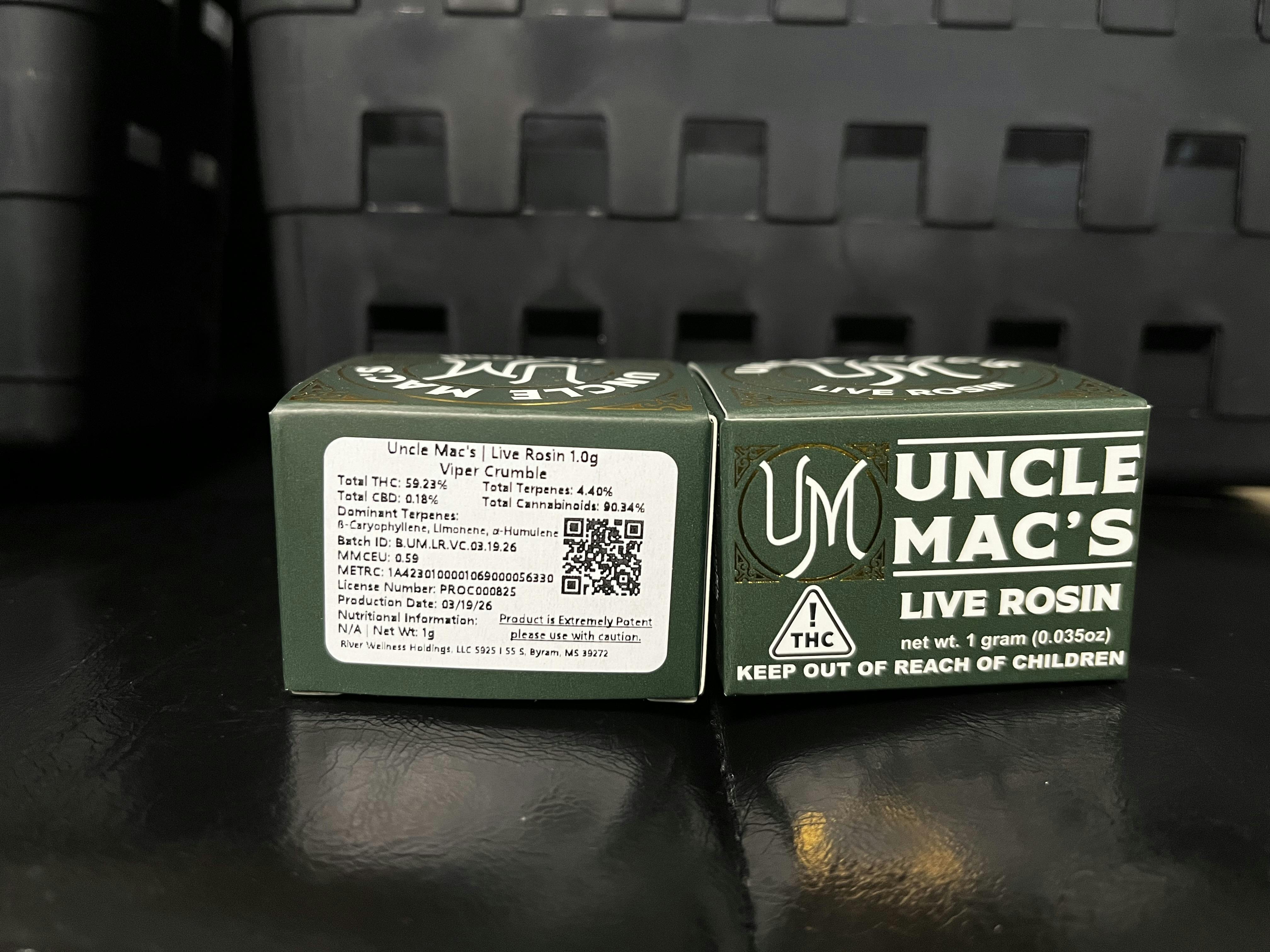 Uncle Mac's | Live Rosin Viper Crumble 1g - 5595