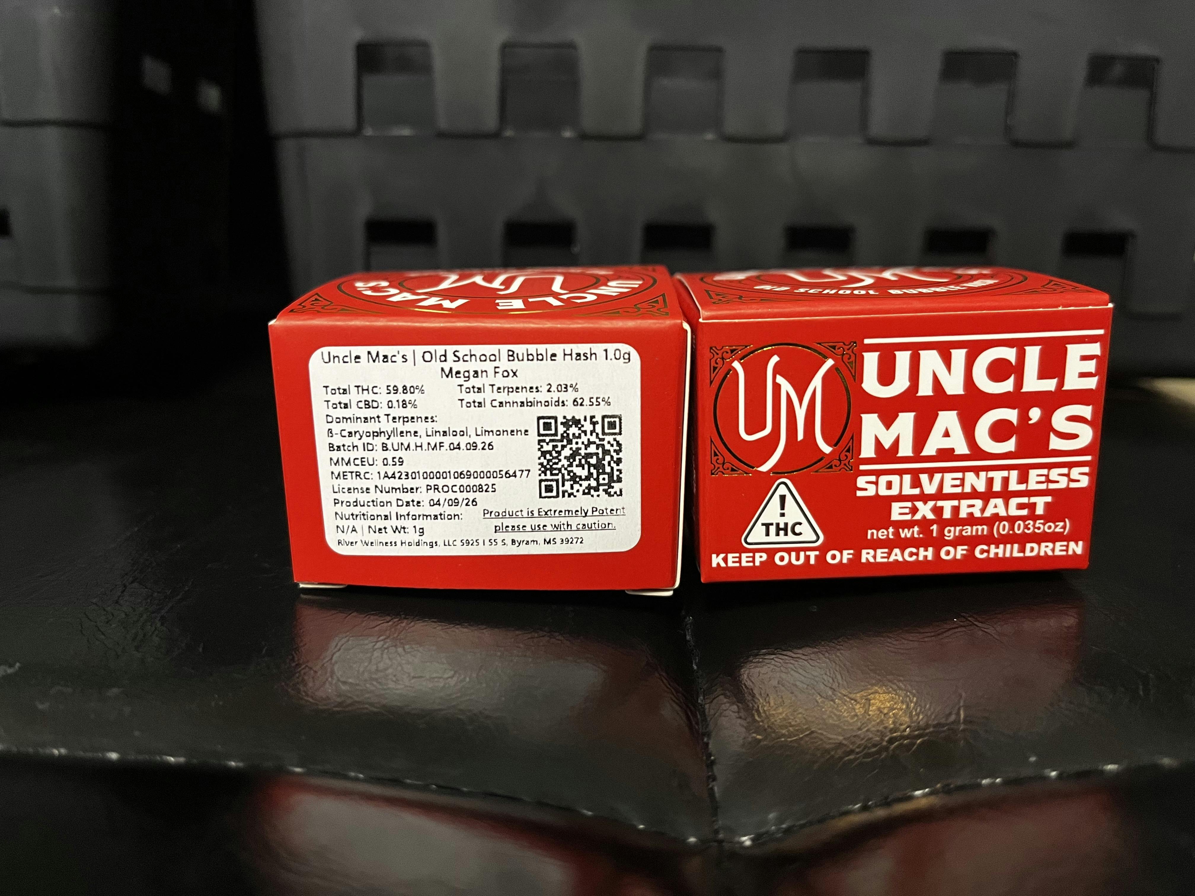 Uncle Mac's | Old School Bubble Hash Megan Fox 1g - 5724