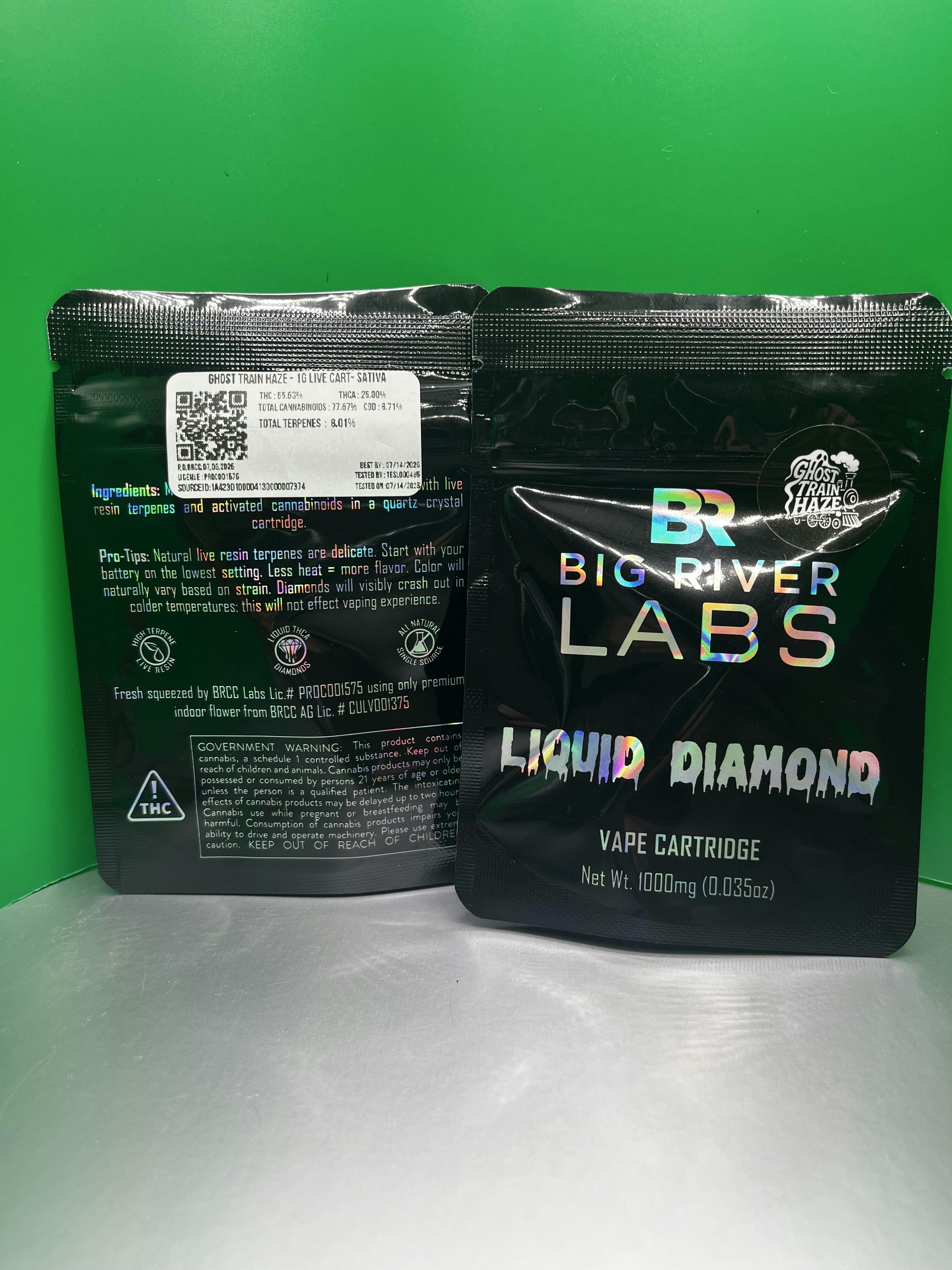 BRCC | Liquid THCA Live Resin | 1g Cart | Ghost Train Haze | 20250706