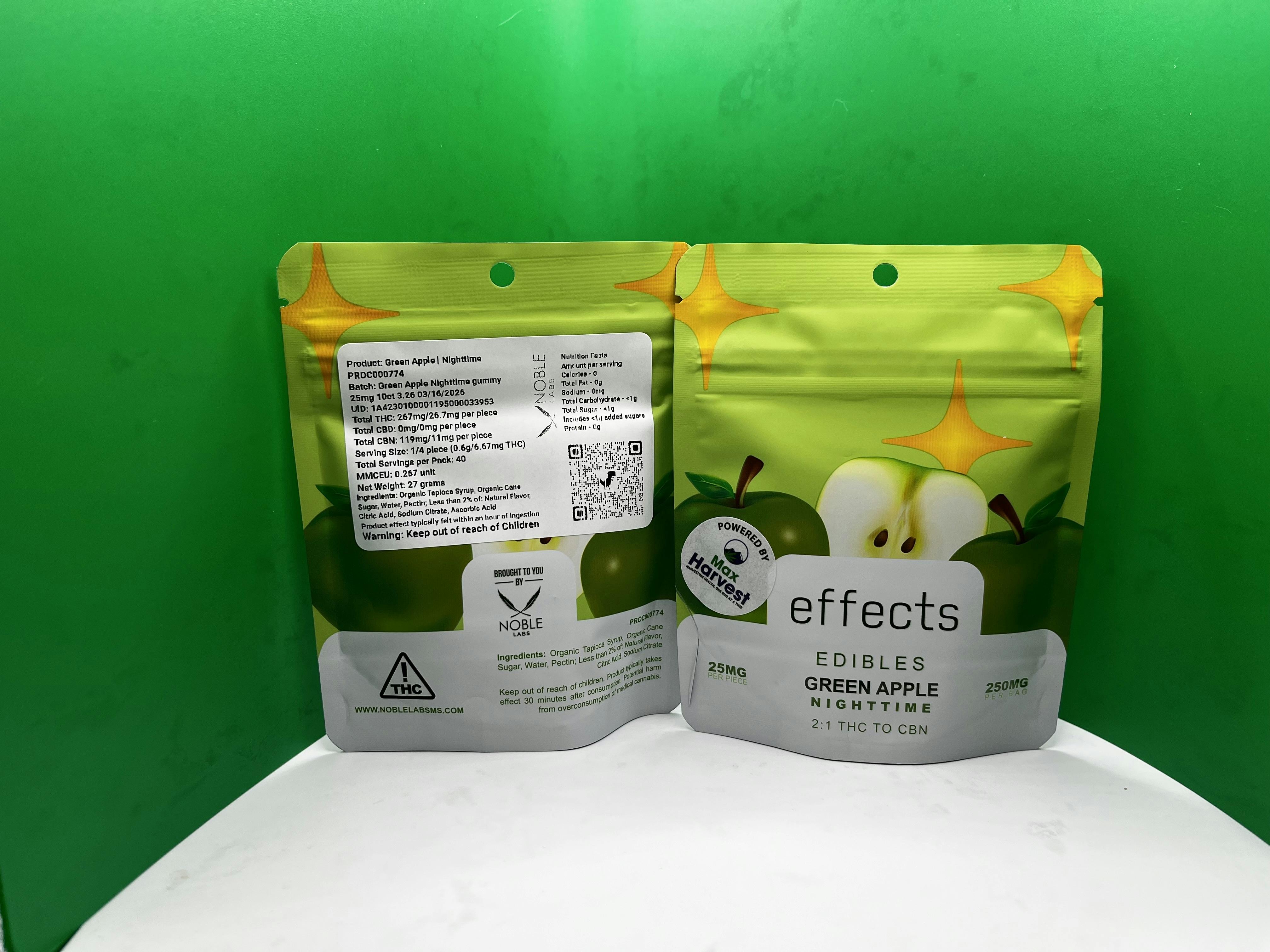 Green Apple Nighttime gummy 25mg 10ct 3.26