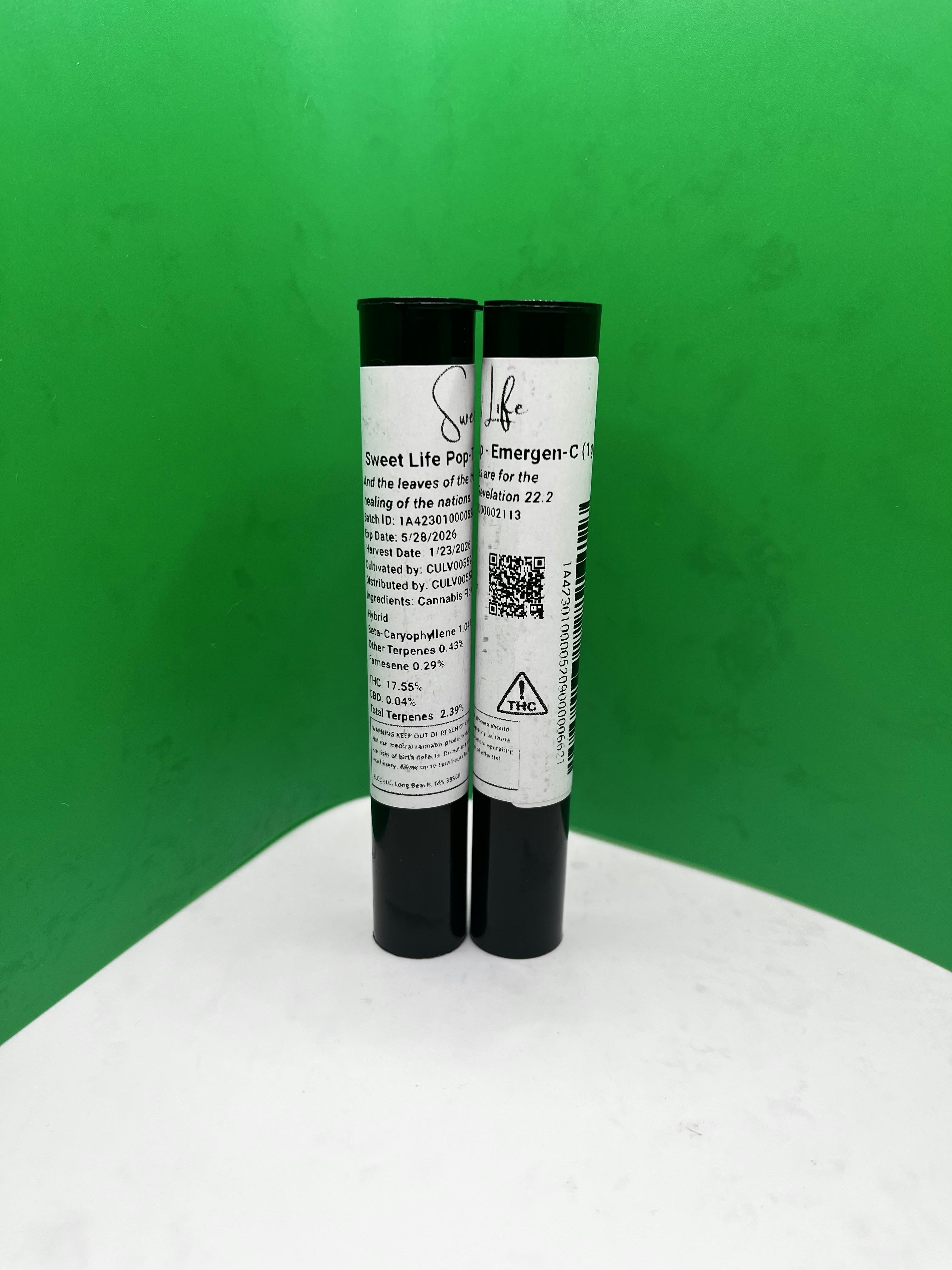 Emergen-C 1 gram Pre-Rolls Tubes