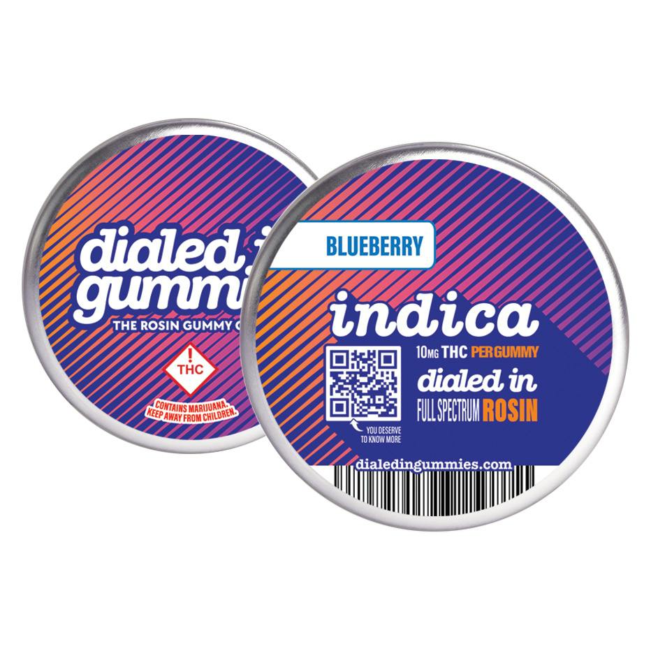 Dialed In Classic Rosin Gummies | Blueberry 100mg Rec