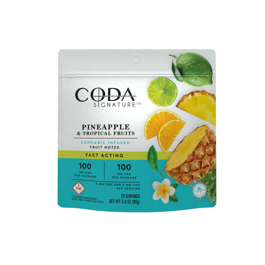 Coda Signature Fast Acting Fruit Notes | Pineapple & Tropical Fruits 1:1 100mg Rec