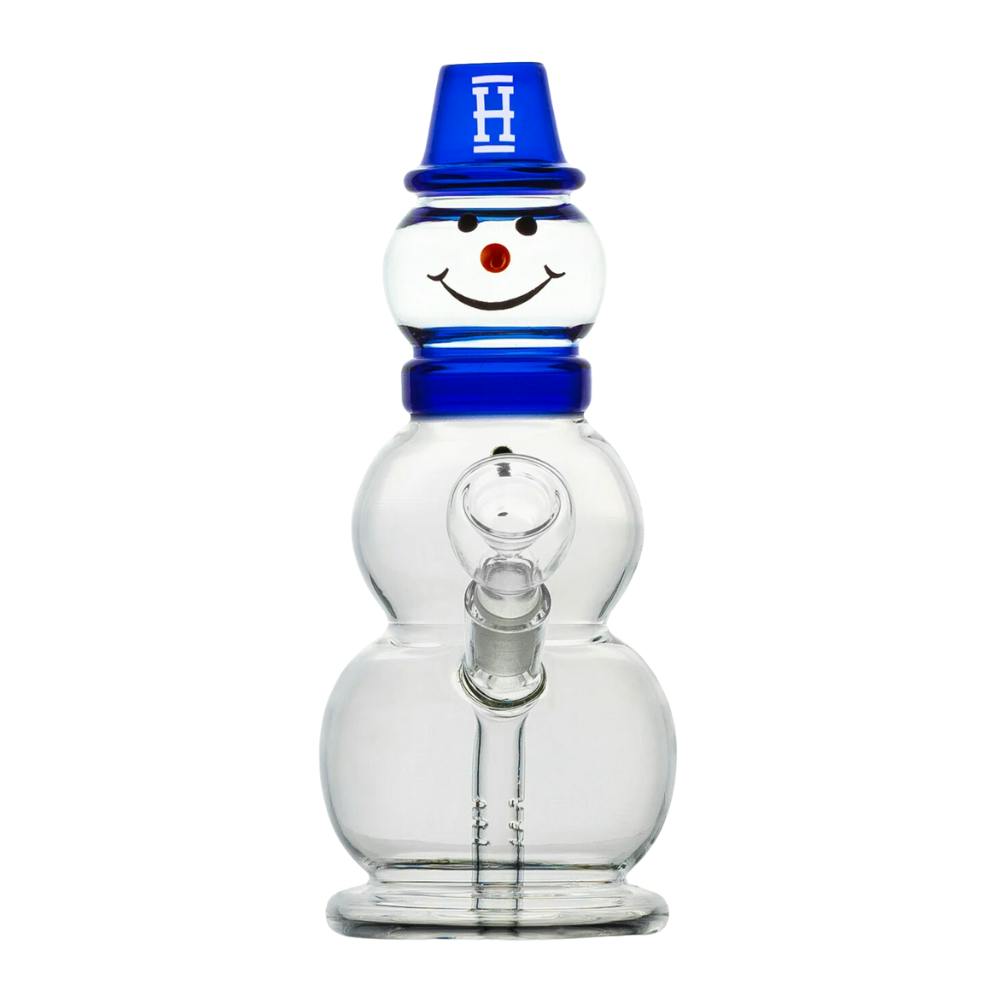 Snowman Bong - 8" - Blue