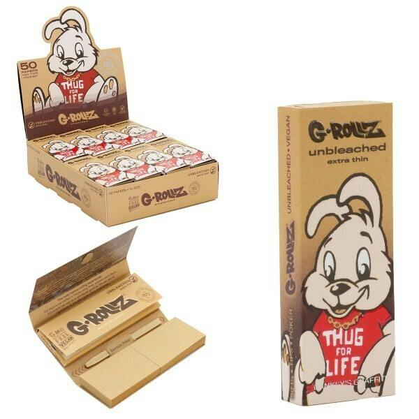 Rolling Papers + Tips - 11/4" - Banksy's Graffiti - Unbleached - Extra Thin
