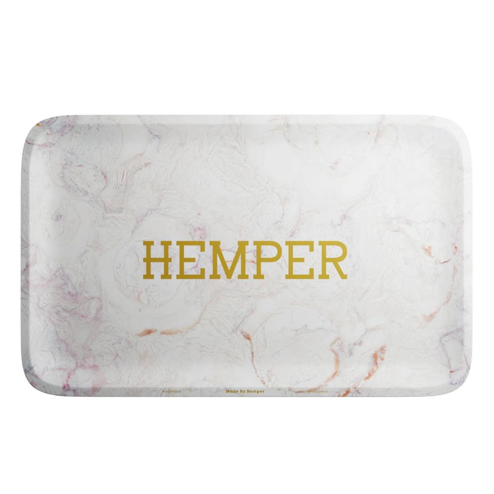 Rolling Tray - Luxe Marble - Pink/White - Small