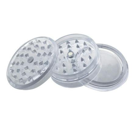 Acrylic 3-Piece Grinder w/ Storage - Clear