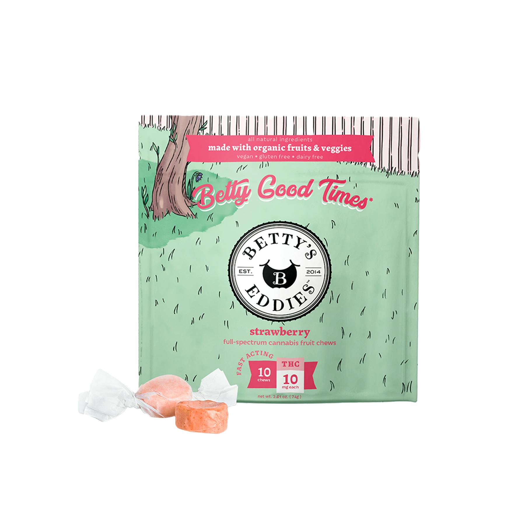 100MG GOOD TIMES STRAWBERRY 10PK TAFFY