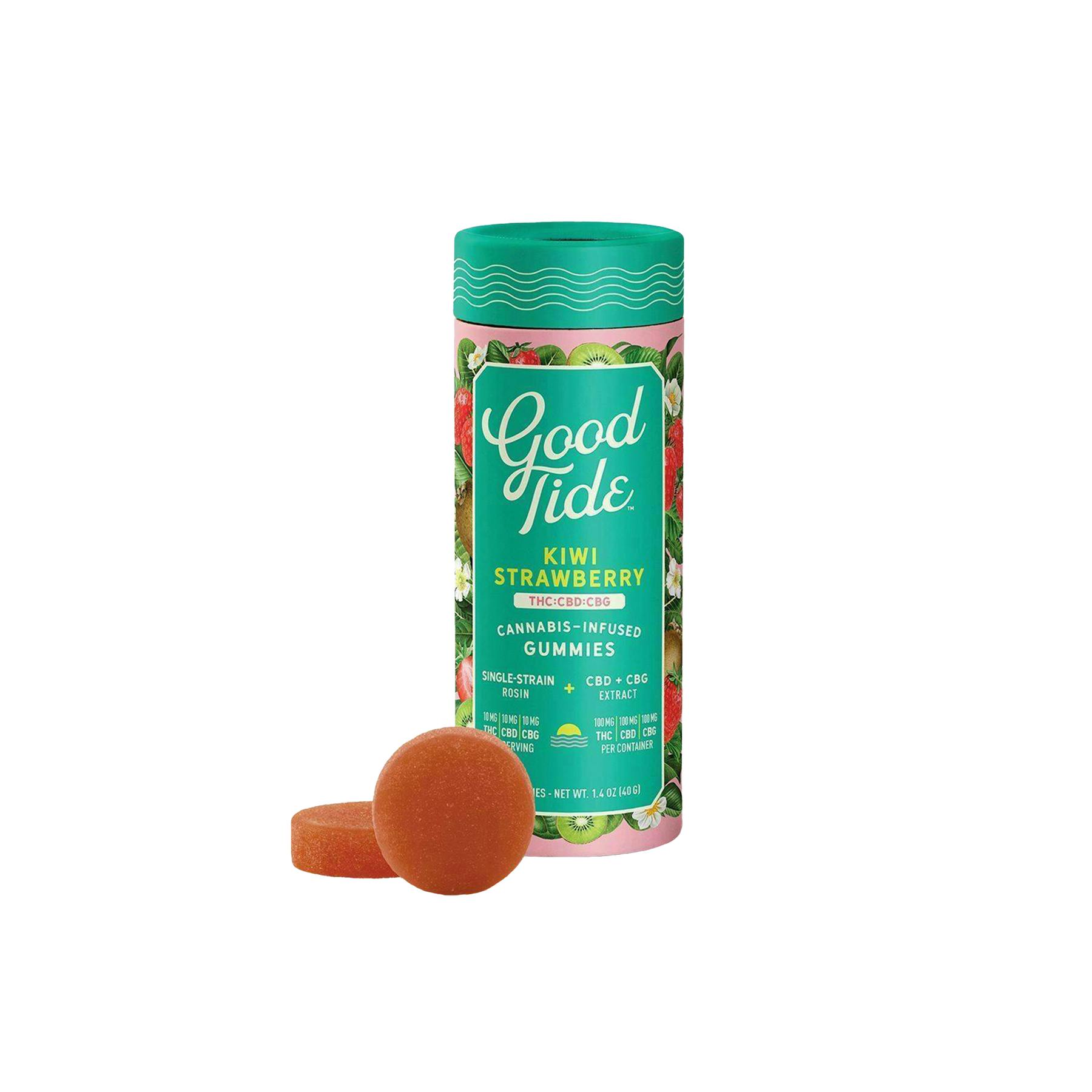 100MG KIWI STRAWBERRY THC:CBD:CBG ROSIN GUMMIES