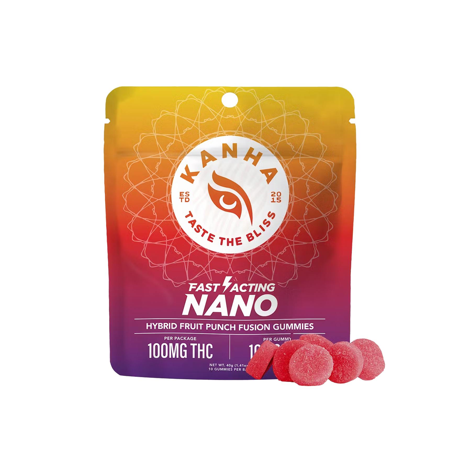 100MG NANO HYBRID FRUIT PUNCH FUSION GUMMIES