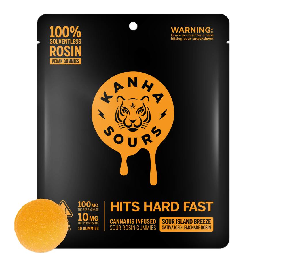 100MG SOUR ISLAND BREEZE ROSIN GUMMIES