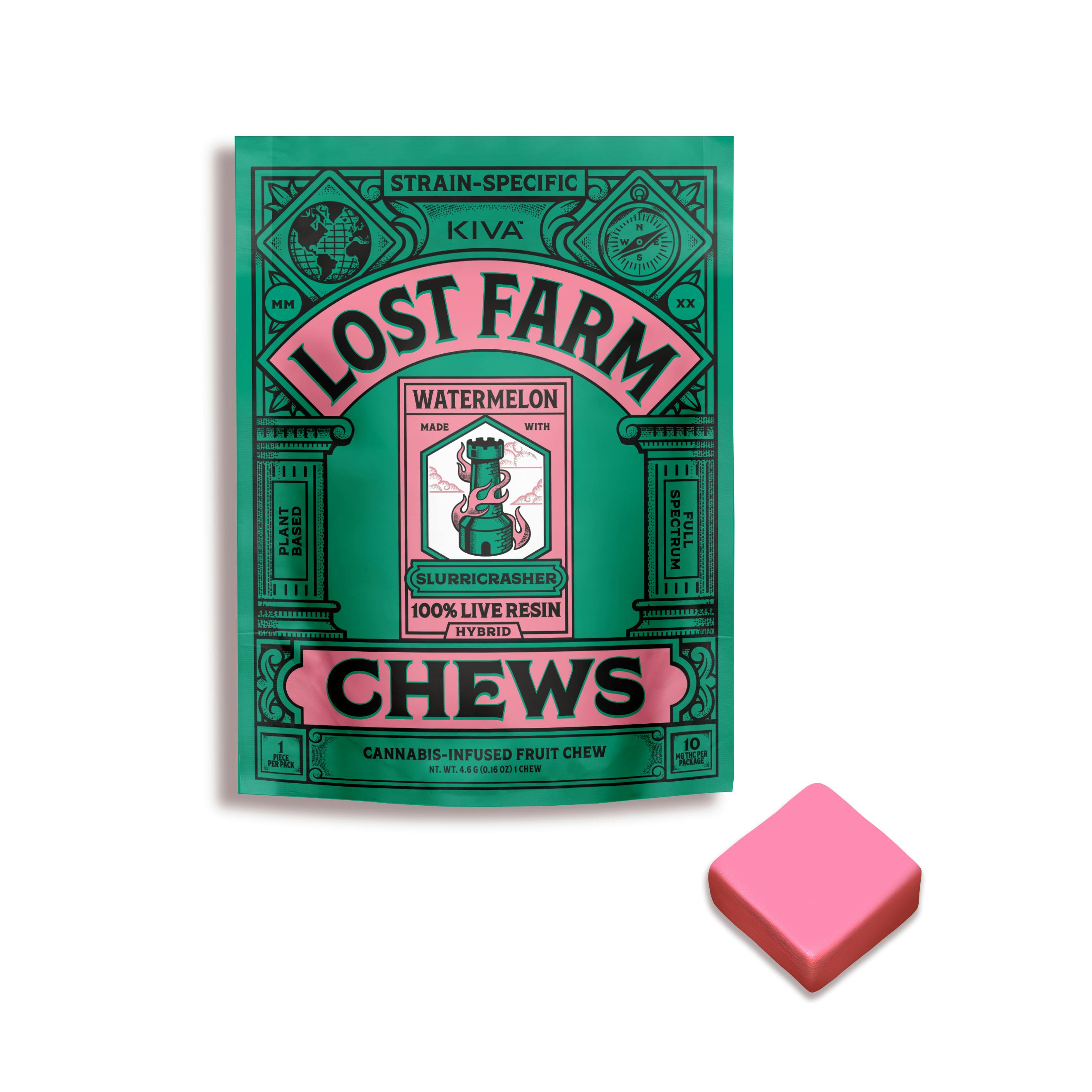 20MG WATERMELON FRUIT CHEWS W/ SLURRICRASHER LIVE RESIN 2PK at Perception Cannabis
