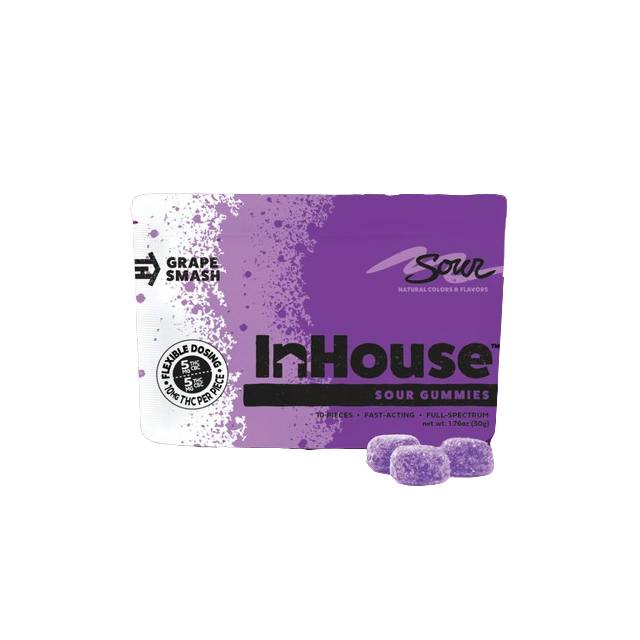 INHOUSE 100MG SOUR GRAPE THC:CBC GUMMIES