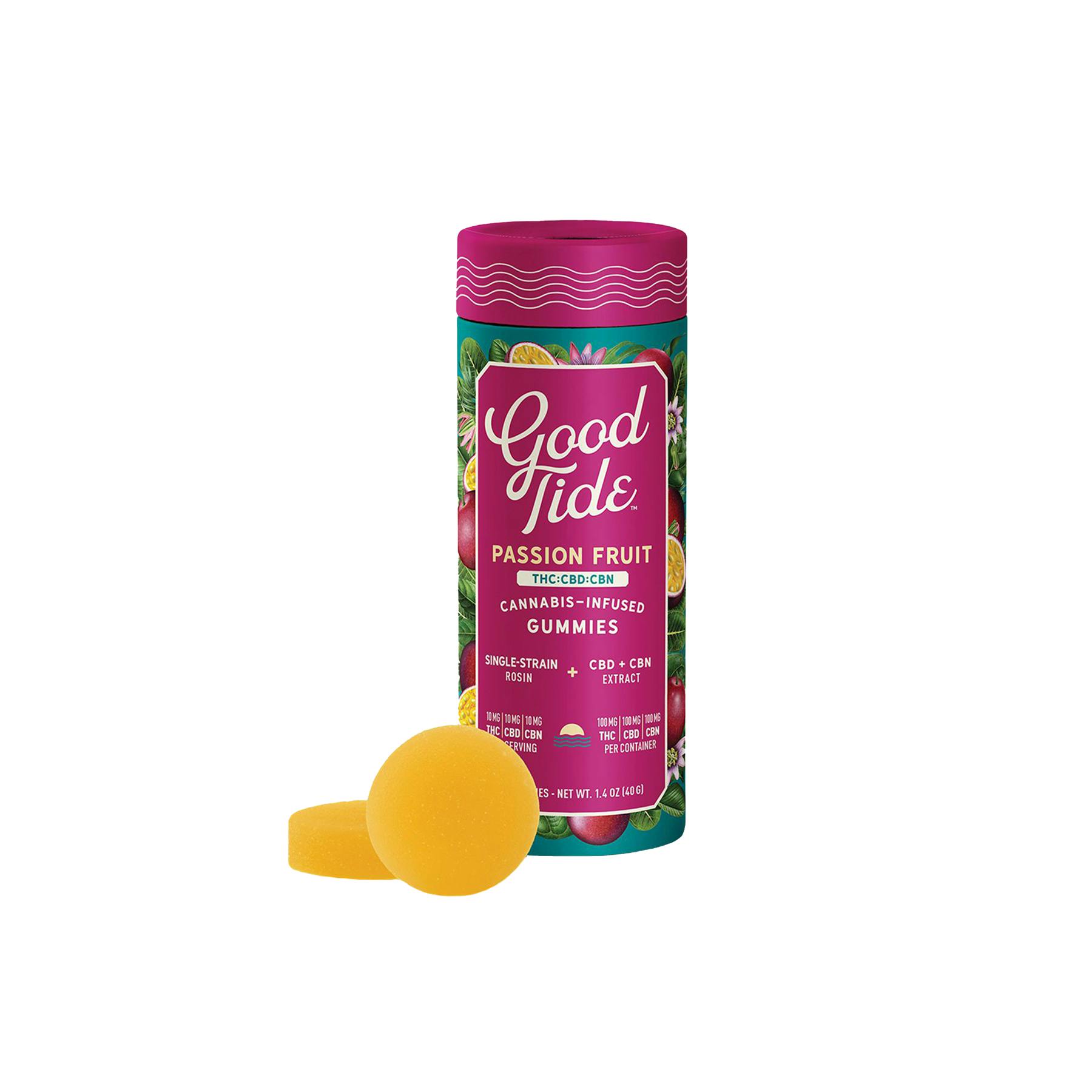 100MG PASSIONFRUIT THC:CBD:CBN ROSIN GUMMIES