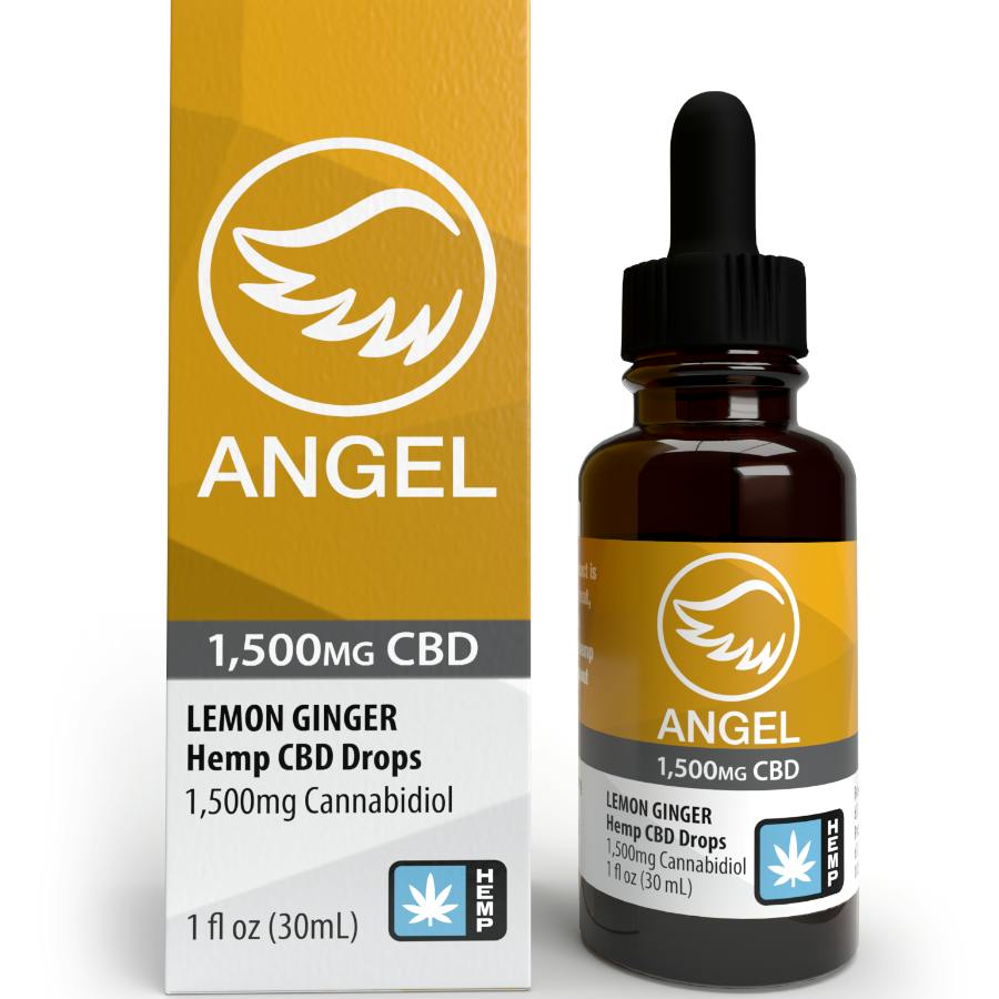 Tincture - Angel Hemp - 1500mg CBD - LEMON GINGER (R)
