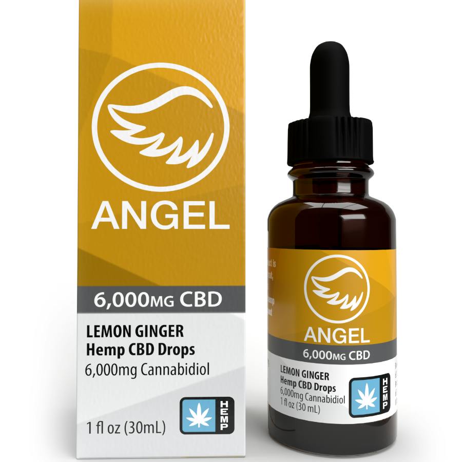 Tincture - Angel Hemp - 6000mg CBD - LEMON GINGER (R)