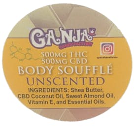Ganja Candy Factory - 500mg THC : 500mg CBD - Body Souffle $50
