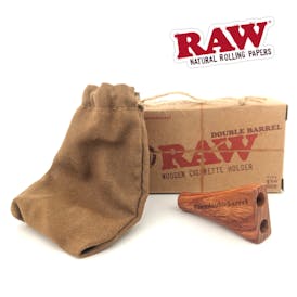 Raw - 1 1/4 Size Wooden Double Barrel Holder - $14