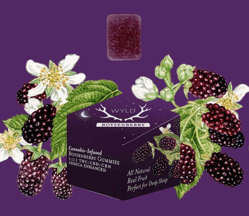 Gummies - BOYSENberry Indica - 1:1:1 (THC:CBD:CBN) - 20 Pcs