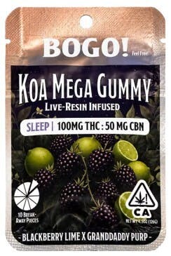 Blackberry Lime x Grandaddy Purp - 100mg Gummy