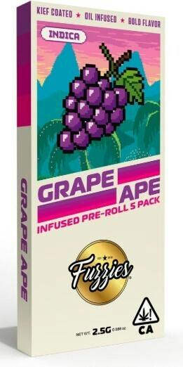 Fuzzies Delights Preroll 5pk - Grape Ape