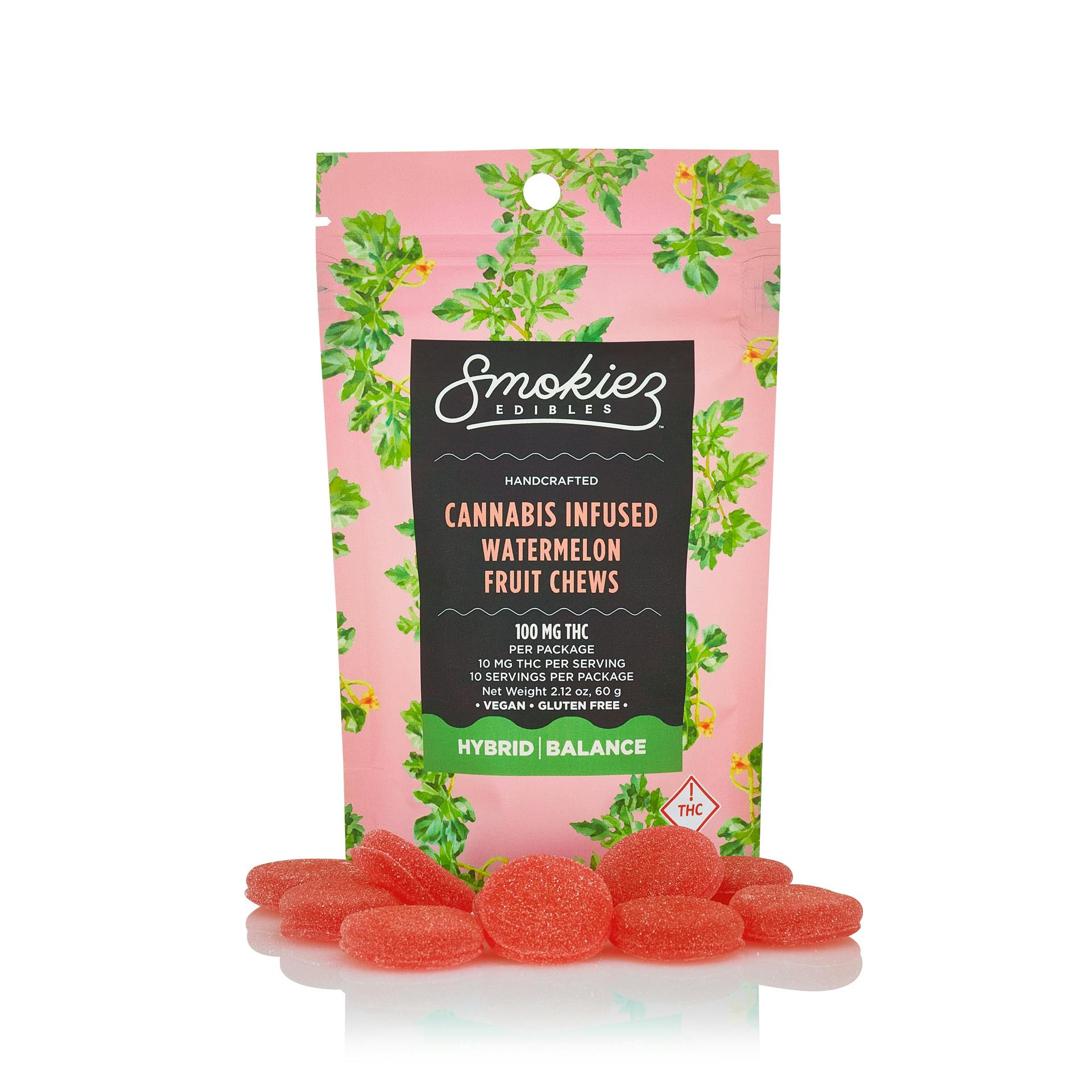 Watermelon Fruit Chew 100mg (10-Pack | 10mg Each)
