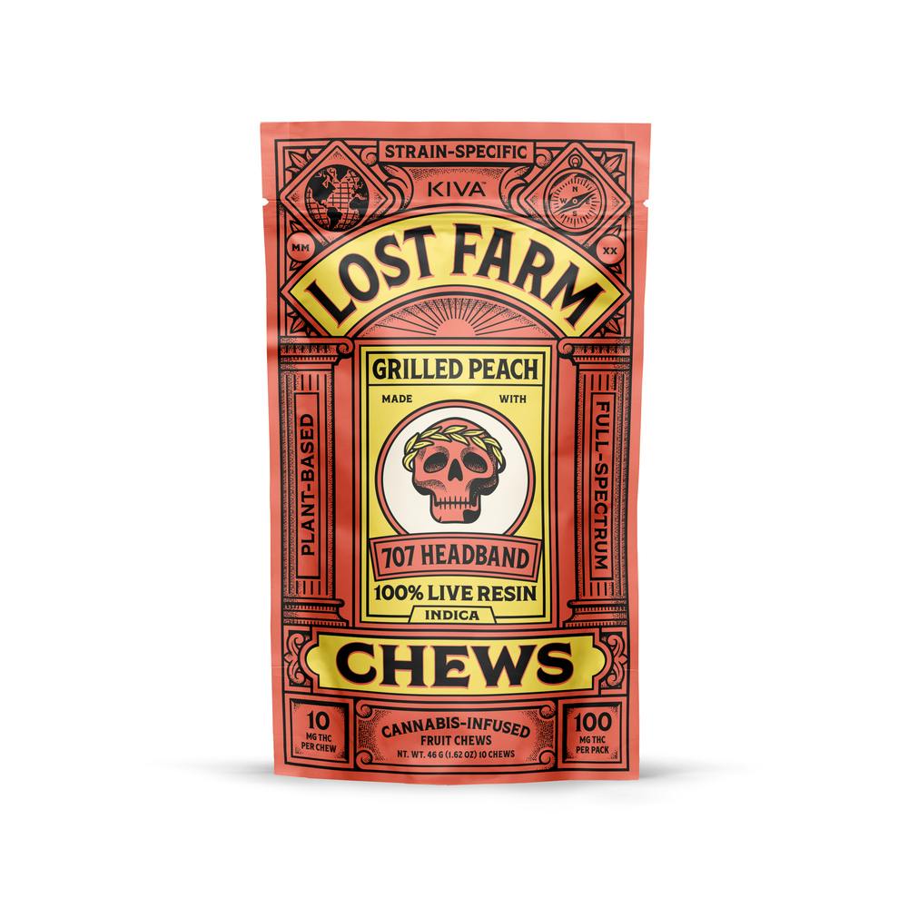 Lost Farm Grilled Peach Fruit Chew 100mg (10mg ea | 10-Pack)