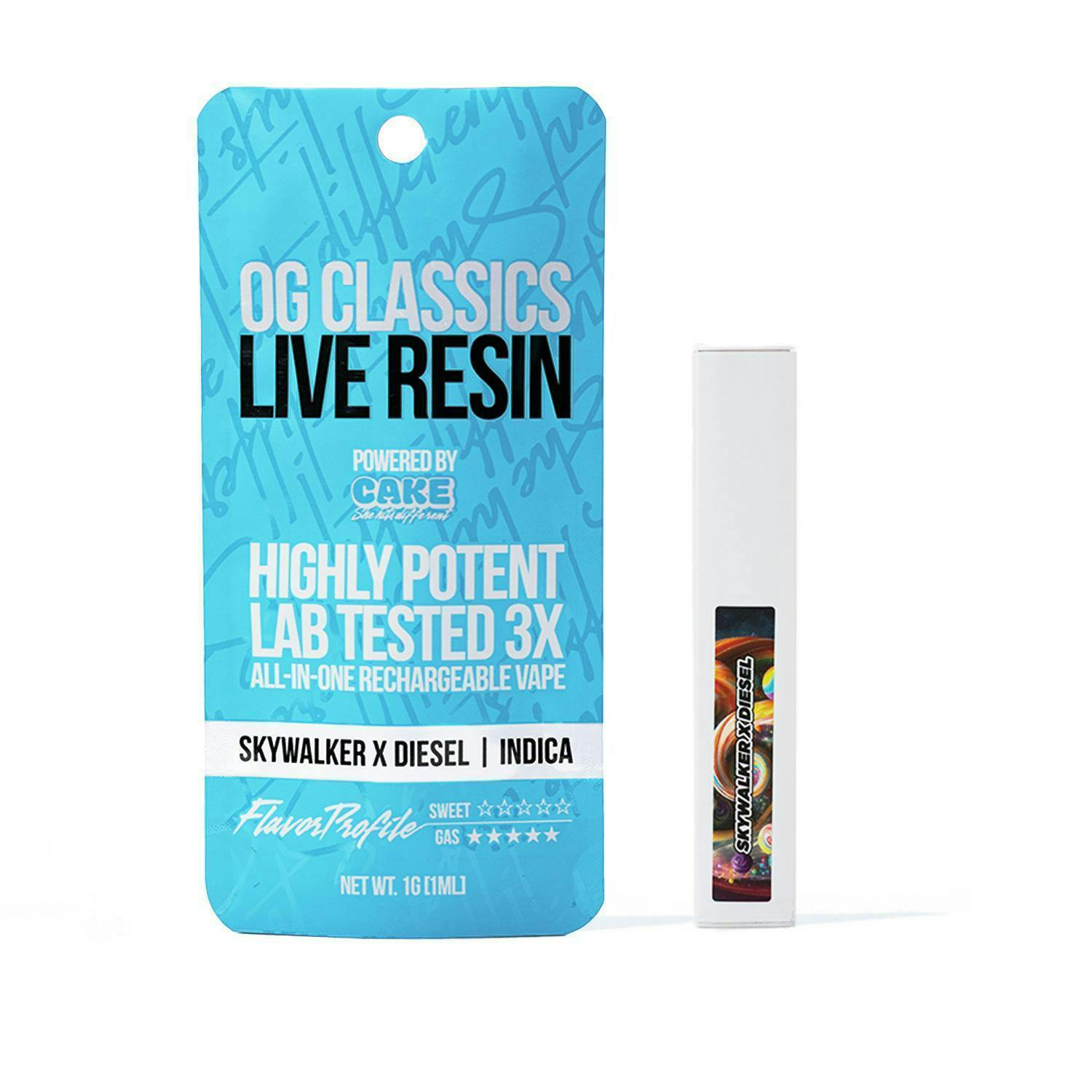CAKE LIVE RESIN SKY X DIESEL DISPOSABLE 1G