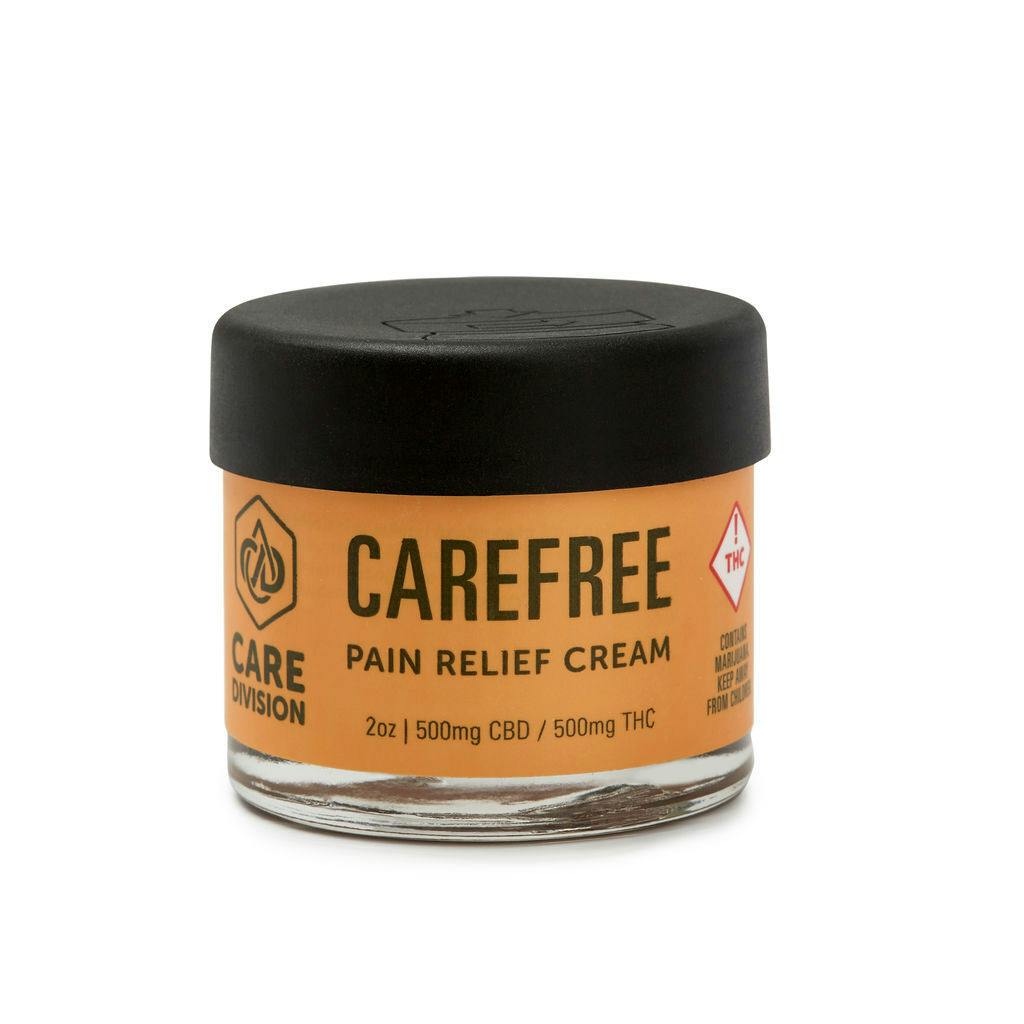 Care Division-Carefree Relief Cream-2oz-1:1 THC CBD