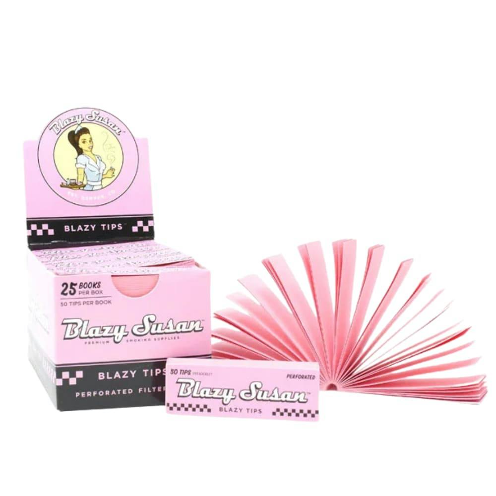 Blazy Susan Pink Perforated Fliter Tips - 25CT