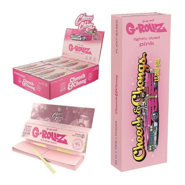 Rolling Papers + Tips - 11/4" - Cheech & Chong "Low Rider" - Pink