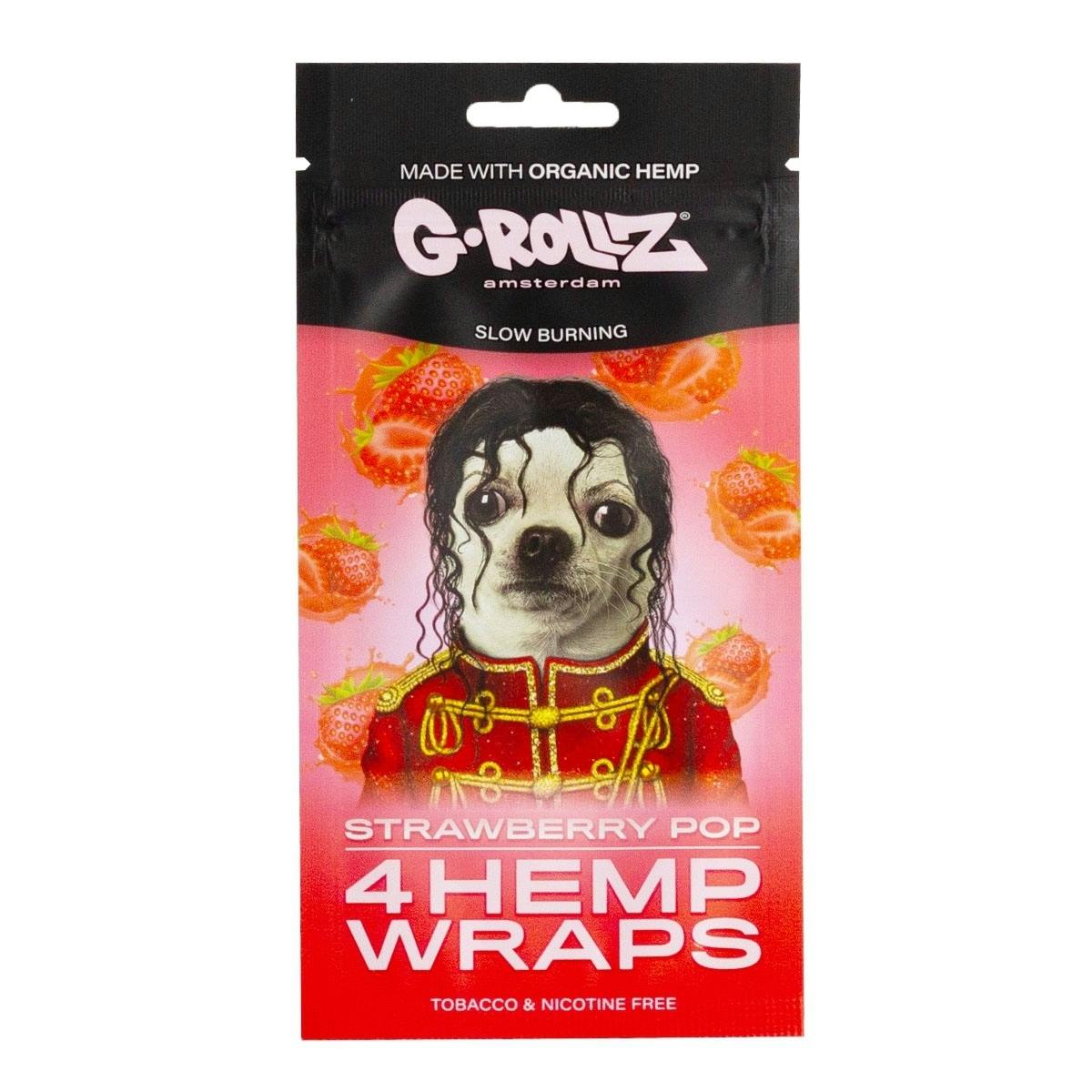 Hemp Wraps - 4pk - Pets Rock 'Strawberry Pop'