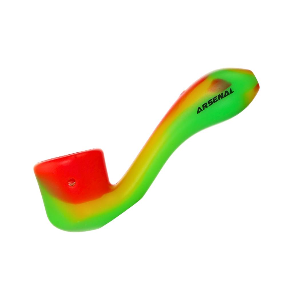 Rainbow Swirl Silicone Pipe - 4.5" - Assorted