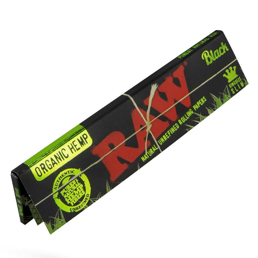 Rolling Papers - King Size Slim - Organic Hemp - Black