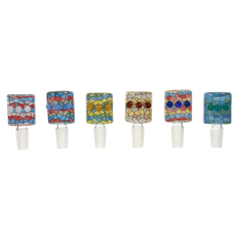 Mosaic Pattern Glass Bowl - 14mm - Assorted