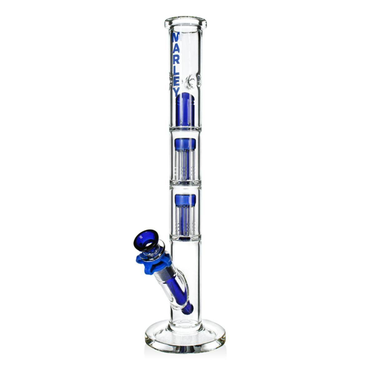 Bong - Triple Chamber Percolator - 14" - Blue