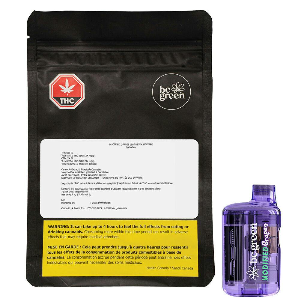 Modified Grapes Live Resin AIO Vape - 1g