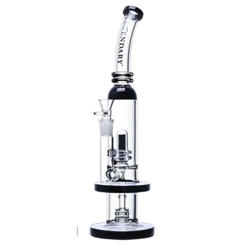 Bong - Dual Chamber Tower - 15" - Black